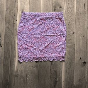 Vintage rose lace skirt